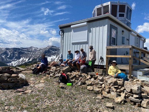 Lunch somewhat (but not really) out of the wind