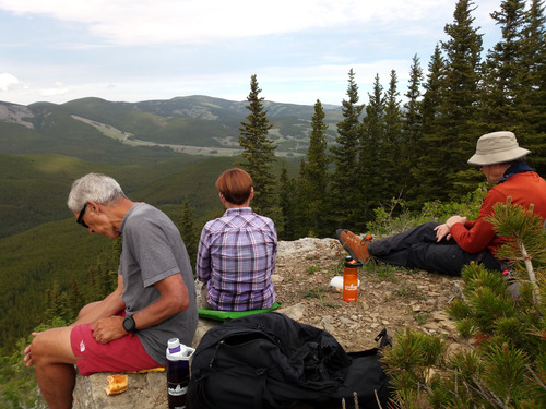 Lunch on the summit of Lusk ridge