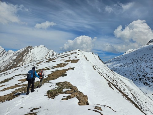 Clifton and Bill approaching the high point on the Outlier