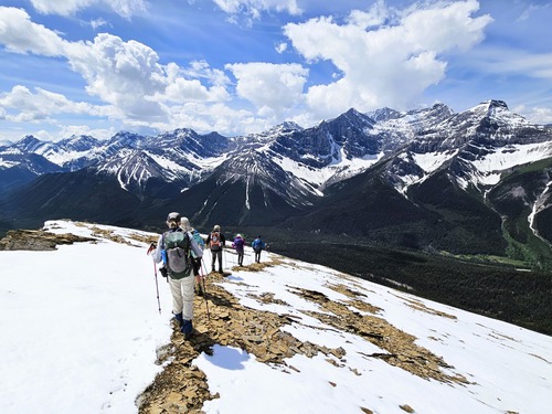 Heading back down the ridge after lunch
