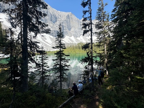 Reflecting, and reflections at the second and absolutely stunning lake.