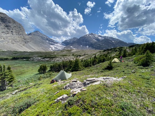 Pretty nice bedroom! My tent wasn't level, though, so there was lots of sliding overnight.