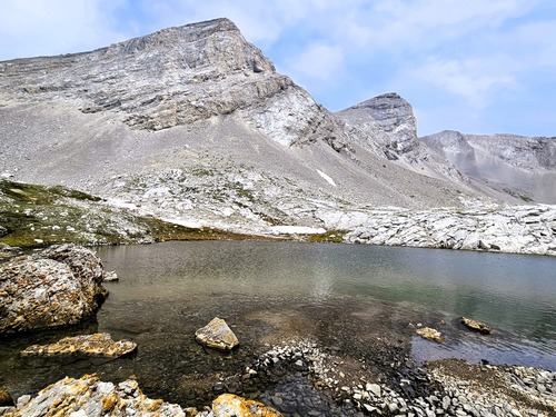 The first upper tarn in the Northeast cirque