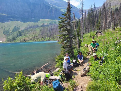 Wall Lake with the route down in the background