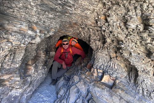 Exit from the Crypt Lake tunnel
