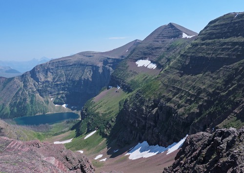 Wall lake, and much of the Akamina Ridge route.