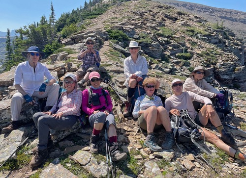 Group photos while taking a short break above the scramble.