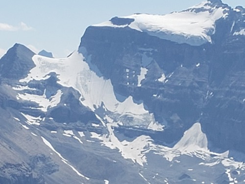 Popes Peak and Popes Peak col from the summit of Mount Bosworth.
