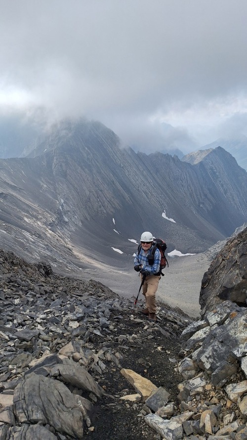 Bill, happily arriving at the col