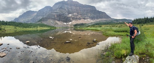 Scouting our objective at Eohippus Lake