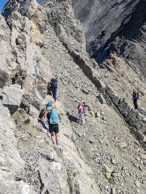 scouting the route down