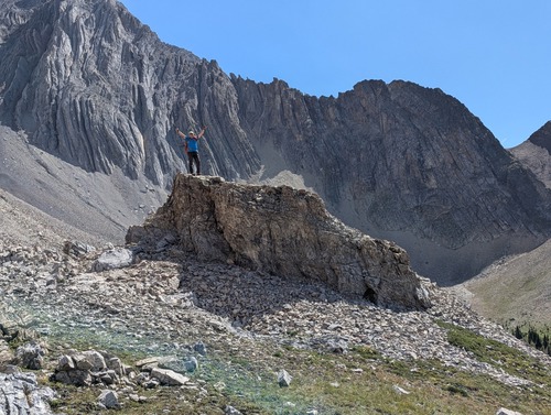 Carl on a lesser known peak in the area