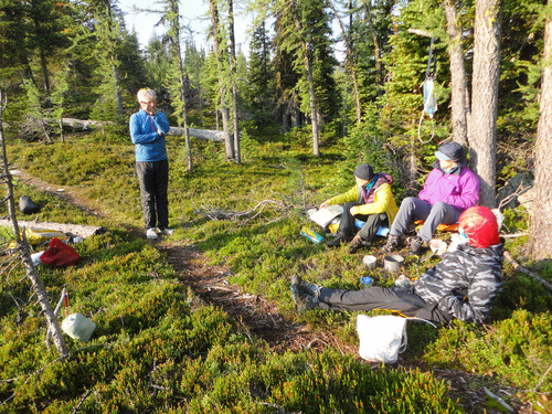 Breakfast at Aurora Lake, BC/Alberta border