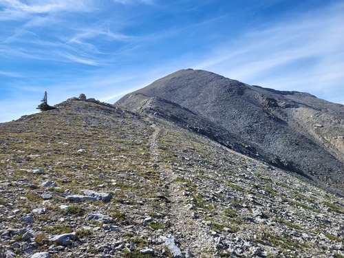 Can you spot the Ramblers ascending to the peak?