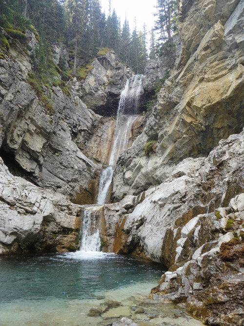 Junction Creek Waterfalls is a popular hiking destination west of Turner Valley.