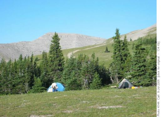 Moose Mountain plateau camp