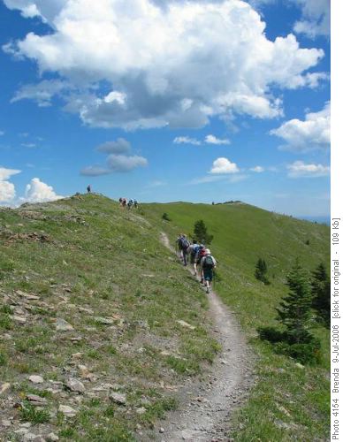 Heading back along the ridge, Cox Hill