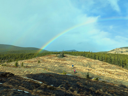 rainbow just north of the Volcano South knoll