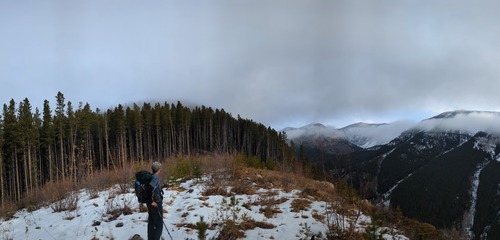 Proceeding up the trail
