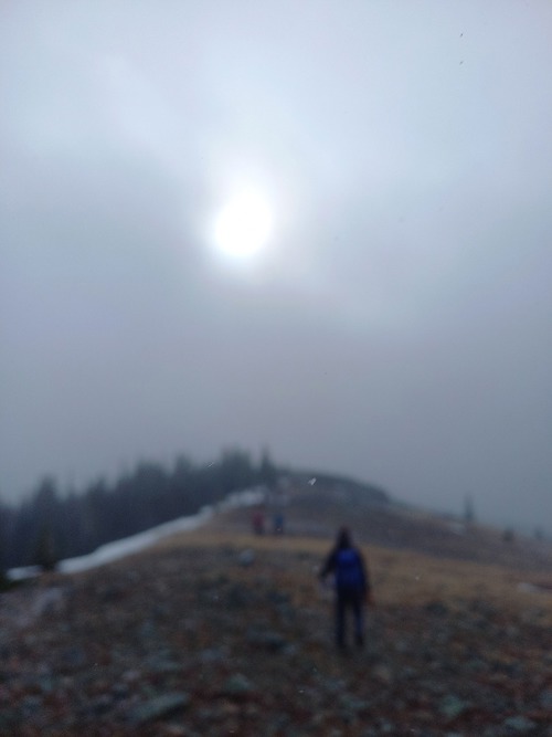 The Sun was trying to make a shy appearance.