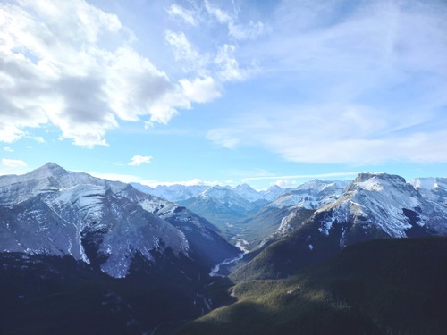 Mountains to the west. Looking pretty all in white 