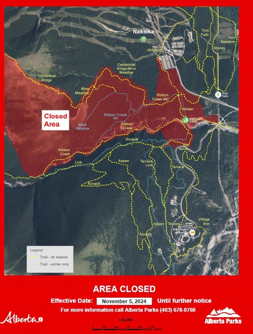 Fire suppression closure- Ribbon Creek