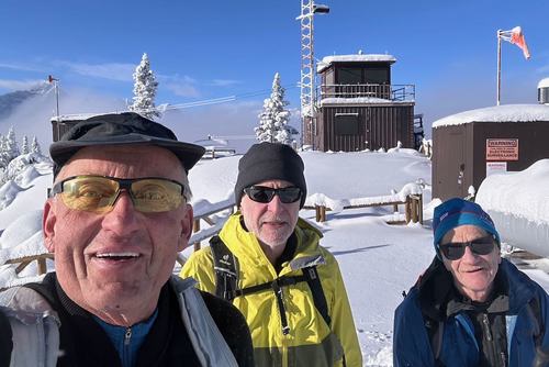 Carl, Damian and Clifton at the Kananaskis Fire Lookout