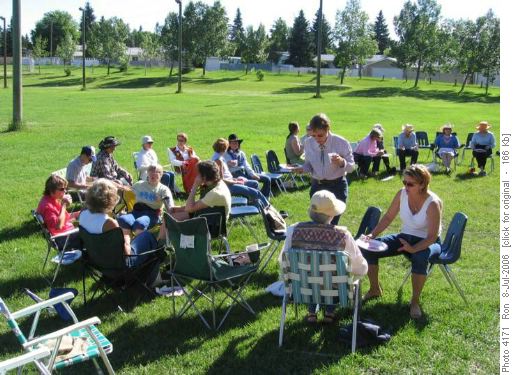 2006 Pancake breakfast under glorious sunshine