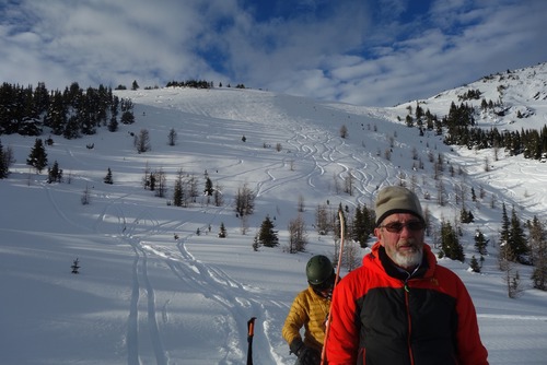 Ed and Bill at bottom of ski run