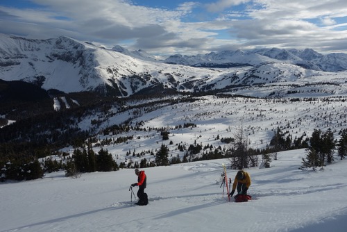 Ed and Bill preparing for down ski