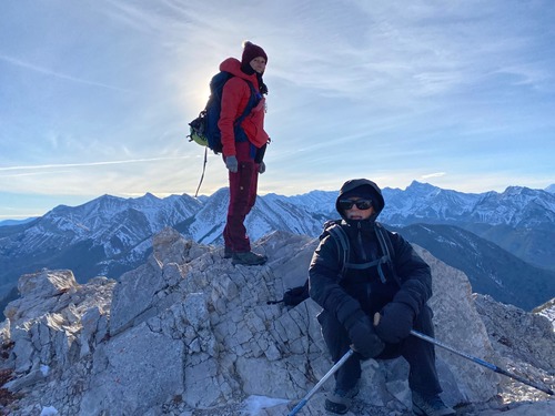 It's always satisfying making it to a summit in winter!