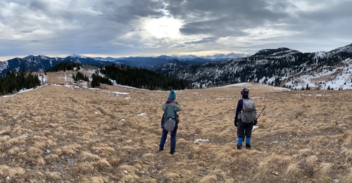 Admiring the view with very interesting clouds
