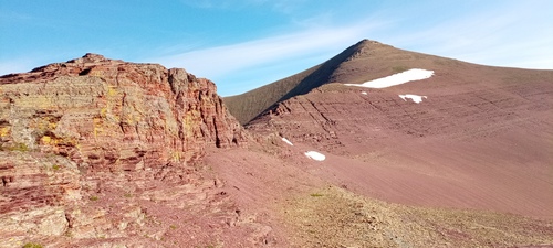 Spionkop Ridge from col between it and Mt. Newman "near" Pincher Creek town. 