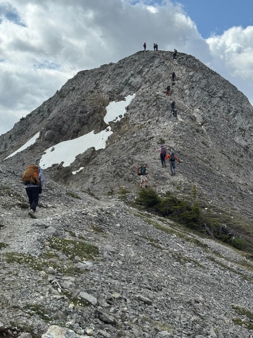 Up we go on the rocky road