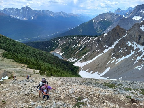 Climbing up to the summit 