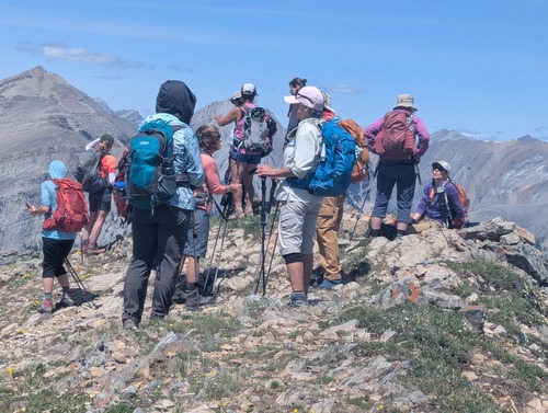 Group at the higher peak