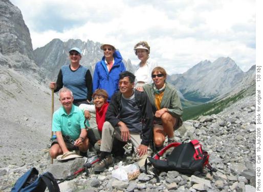 Group at lunch spot