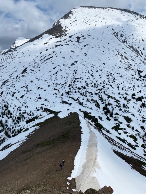 You can see why we chose to not climb 450 vertical metres of tractionless snow...
