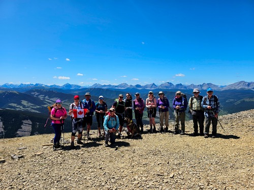 Ramblers on the top of Mt. Burke.