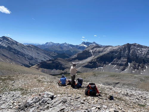 Getting ready to leave the col