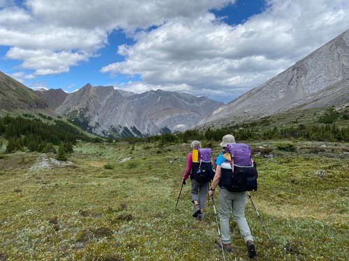 We've just entered the Ghost Wilderness and will leave this faint trail shortly 
