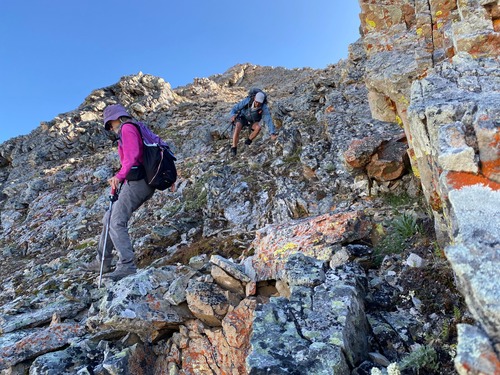 Scramble down from Brock's Peak