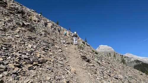 ...and onto the scree. ...and onto the scree.
