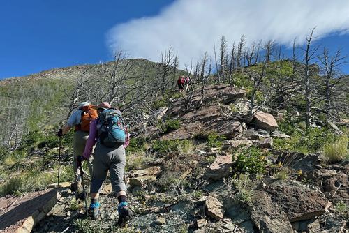 Typical OT section, false summit in background