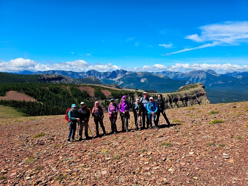 Just below the summit of Table Mt.