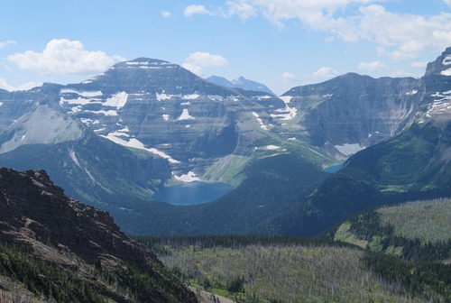 A look across the border to Lakes Wurdeman and Nooney in Glacier National Park.