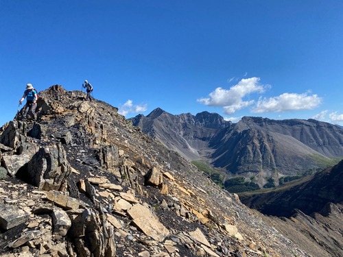Leaving Grizzly's high point