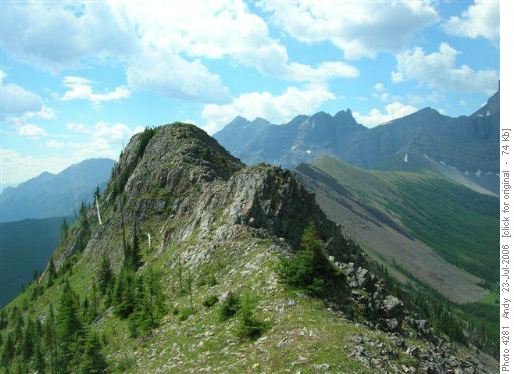 View south along Fortress ridge