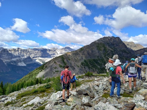 Leaving the first summit 