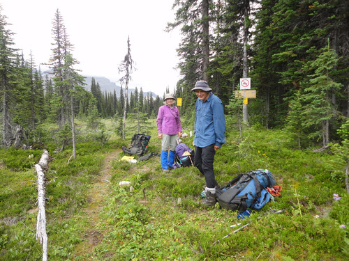Jane and Bob at Amiskwi Pass, BC